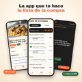 La app ComeFuerte: recetas, lista de la compra con el total y modo cocina