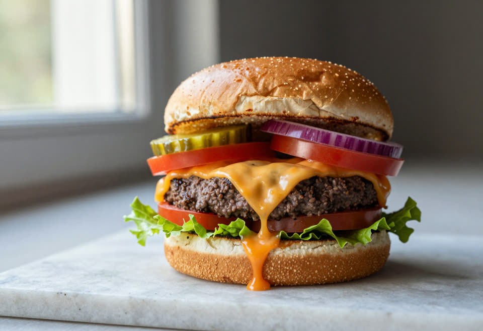 Hamburguesas caseras fit con salsa especial